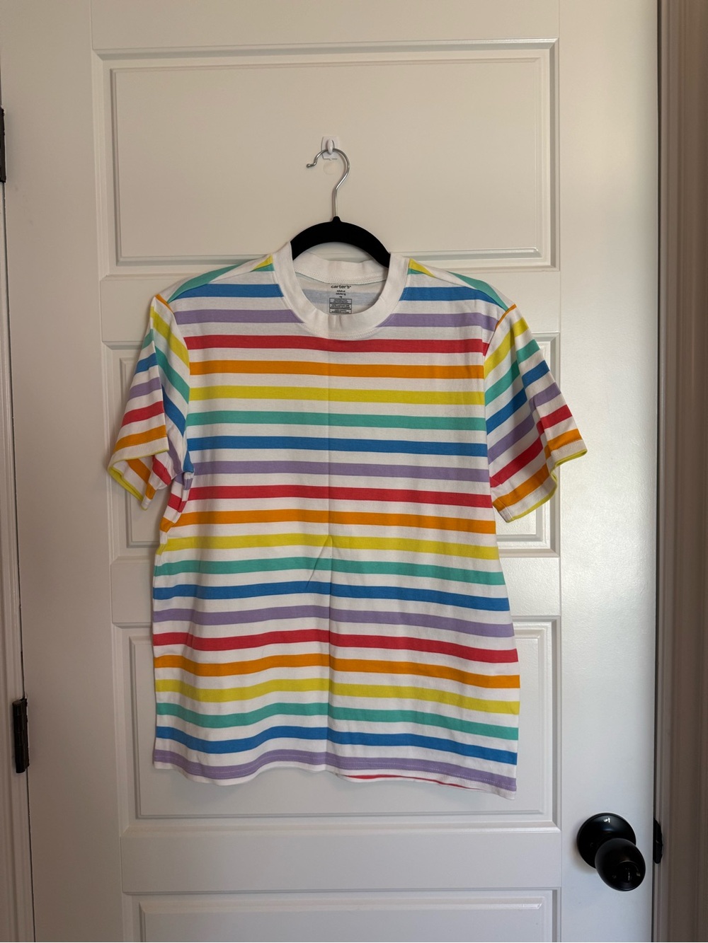 Carter's White Set with Rainbow Stripes